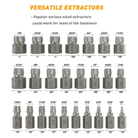 Kit de 25 extracteurs hexagonaux à percussion pour vis et écrous cassés, outils de démontage de boulons endommagés et clés à goujons