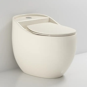 Inodoro moderno de cerámica Diseño de trampa en S de ahorro de agua con estructura de una pieza - Product Image 1