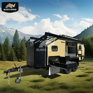 Trailer perjalanan dapat digerakkan camper lebar solar camper rumah trailer