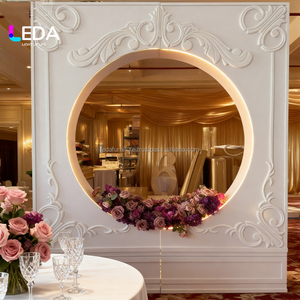 LEDA moda fábrica de gama alta personalizado acrílico UV telón de fondo para fiesta de cumpleaños boda banquete decoración de escenario - Product Image 2