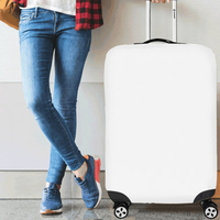 Housse de valise personnalisable en polyester blanc, tendance minimaliste, avec fermeture éclair, pour la sublimation