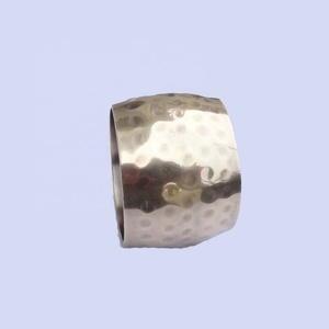 Round Hollow Handmade Design <b>Napkin</b> Rings <b>Silver</b> Polished <b>Napkin</b> Ring Nickel Plated Multi Holes Design Latest Ring Designs - Product Image 2