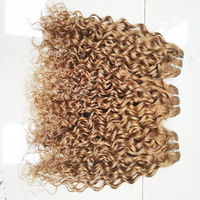 Perruque ondulée naturelle 10A #27 et Lace Closure 4x4, Extension de cheveux humains, haute qualité