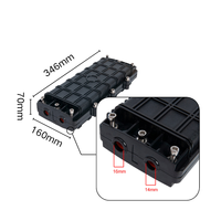 Caja de Empalme de Fibra Óptica FTTH de 96 Núcleos, Horizontal, Impermeable, para Exteriores