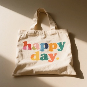 Factory OEM Custom Design Printed Cotton <b>Canvas</b> Jute Tote Package Bag <b>Shopper</b> Bag HandBags - Product Image 3