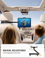 Bras d'extension 3-en-1 pour iPad Pro Air Mini pour Galaxy Fire HD 4.7-13 \ "Support pour tablette d'appui-tête de voiture verrouillable pour téléphone portable