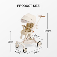 Poussette haute paysage de luxe Landau bébé multifonctionnel pour poussettes de voyage de qualité supérieure