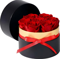 Forever Flowers Lieferung 7-teilige Konservierte Rosen-Box - Unparfümierte Blumen für Jubiläum Valentinstag Geschenke für Mama