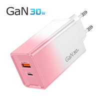 65W GaN USB-C Wandladegerät PD Schnellladung 3/2 Anschlüsse 2/1 USB-C 1 USB-A EU-Stecker Adapter für Handy Tablet Laptop