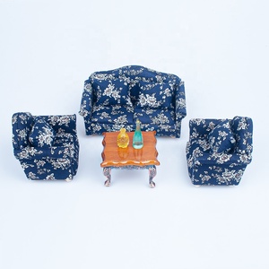 Meubles de <span class=keywords><strong>maison</strong></span> de poupée en peluche miniature 1/12, kit de canapé 3 pièces avec oreiller, jouets miniatures DIY pour salon - Product Image 6