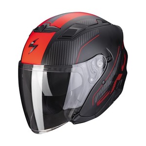 Casco Jet Scorpion Exo-230 Nero Rosso M in Policarbonato per Moto - Product Image 1