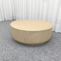Meilleur prix Mobilier salon de luxe fabriqué en Chine Table basse ronde en bois moderne