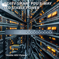 Bloc de distribution d'alimentation intelligent personnalisable haut de gamme DC48V 100A/240A/600A avec bornier métallique et prises de 30A chacune