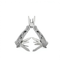 Mini porte-clés EDC, outil multifonction, pinces pliantes 13 en 1, couteau utilitaire en acier inoxydable, tournevis pour réparation en extérieur