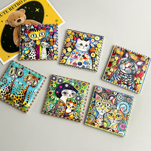 Aimants d'art abstrait en coquillages polis, aimants de réfrigérateur créatifs sur le thème des chats et des chatons avec tableaux d'affichage - Product Image 4
