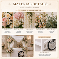 Décoration de mariage de style européen : roses artificielles, hortensias, glycines, fleurs en soie faites à la main, haute simulation