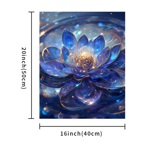 Vente en gros de peinture Fantasy Lotus par numéros pour décoration murale de la maison Idée cadeau unique pour adultes - Product Image 3