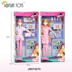 娃娃护士游戏套装实心塑料女孩硬体娃娃套装时尚娃娃