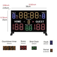 Papan Skor Digital Elektronik LED Besar untuk Lapangan Basket Indoor Outdoor YZ dengan Jam Tembakan dan Waktu Hitung Mundur Permainan Bola Basket