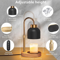 Lampe chauffe-bougie multi-styles, ambiance chaleureuse, abat-jour en laiton, hauteur télescopique, lampe de nuit à intensité variable, décoration d'ambiance pour la maison