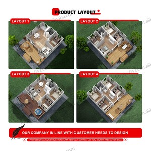 فيلا منزلية فاخرة جاهزة للطي 20 قدمًا و 40 قدمًا منزل معيشة متنقل 2 3 غرف نوم منزل وحدات - Product Image 4