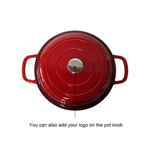 Casserole <span class=keywords><strong>en</strong></span> <span class=keywords><strong>fonte</strong></span> émaillée antiadhésive compatible avec les cuisinières à gaz, four, cocotte avec couvercle - Product Image 5