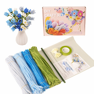 Kit de Manualidades para Hacer Ramos de Tulipanes, Limpiapipas para Flores, Flores Hechas a Mano, Kit de Limpiapipas de Chenilla, Alambre de Felpa para Manualidades - Product Image 6