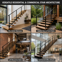 Système de garde-corps moderne en acier inoxydable à câbles, avec poteaux en aluminium, pour escaliers de terrasse, système dissimulé, escalier DIY - Vente chaude