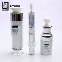 Vide Soins De La Peau Rechargeable Laser Galvanoplastie Couleur Bouteille Intérieure Seringue Airless Pompe Bouteille pour Yeux Sérum Crème 12ml