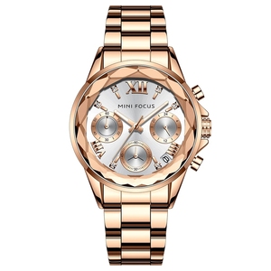 <span class=keywords><strong>MINI</strong></span> <span class=keywords><strong>FOCUS</strong></span> MF0466L <span class=keywords><strong>Relojes</strong></span> de cuarzo con cronógrafo de gama alta con correa de acero inoxidable para <span class=keywords><strong>mujer</strong></span> con reloj impermeable de 3 ATM para hombre - Product Image 1