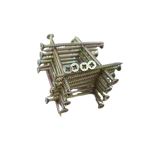 Chipboard <b>Screws</b> Yellow Zinc Plated C1022 Wood <b>Screws</b> MDF Particle Board Fasteners Furniture Assembly - Product Image 2