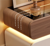 Coiffeuse moderne en bois massif avec 6 tiroirs à fermeture amortie – Meuble de maquillage durable pour chambre et salon