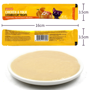 Saveurs <span class=keywords><strong>de</strong></span> poulet et <span class=keywords><strong>de</strong></span> <span class=keywords><strong>jaune</strong></span> <span class=keywords><strong>de</strong></span> chat en gros très nutritif 100% naturel chat nourriture humide collation liquide léchage chat bandes - Product Image 2