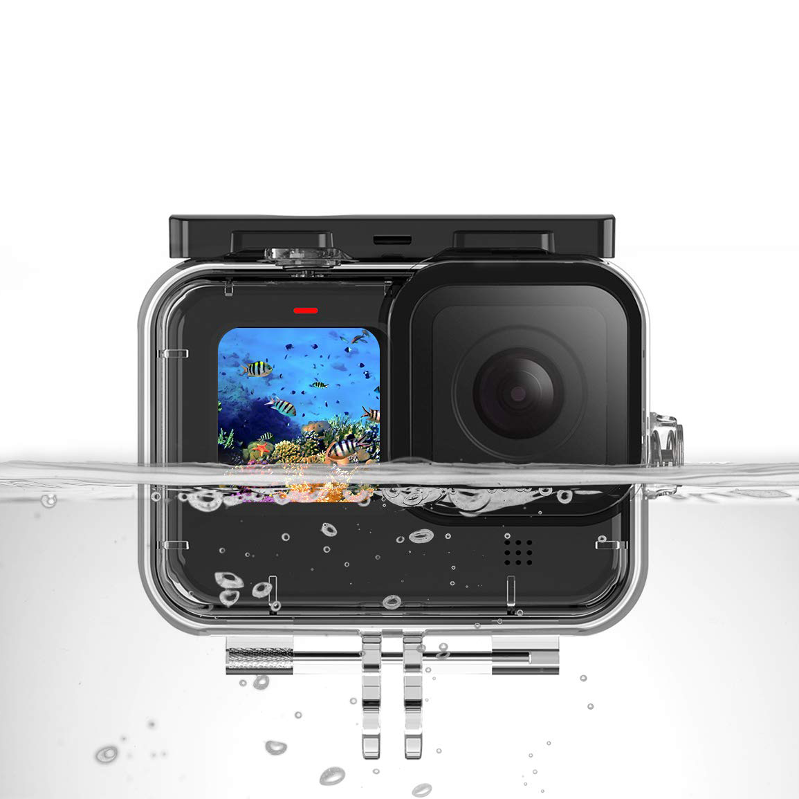 HONGDAK Waterproof 60m Underwater Protective Dive Housing Shell Protective Case for Gopro Hero 12/11/10/9 Action Sports Camera