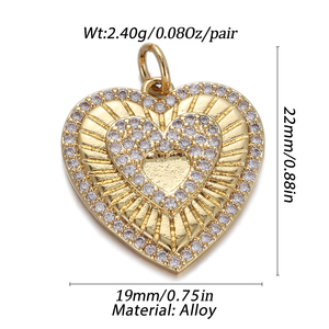 Colorido en forma de corazón Color <span class=keywords><strong>borrador</strong></span> circonio adecuado para la fabricación de joyas Diy pendientes pulsera COLLAR COLGANTE - Product Image 3