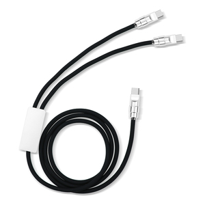Câble de charge rapide USB-C mâle vers 8 broches Type-C mâle 2-en-1 140W, 1,5m, en silicone liquide souple pour <span class=keywords><strong>iPhone</strong></span> <span class=keywords><strong>14</strong></span> 15 16, adaptateur répartiteur USB - Product Image 3