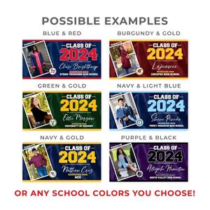 Class of 2025 Congratulations Custom Vinyl <b>Banner</b> School Colors PVC Advertising Graduation Gifts Party Favors - Product Image 6