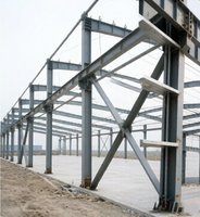 Entrepôt préfabriqué en structure métallique pour usage commercial à petite échelle, atelier en structure acier, bâtiment industriel