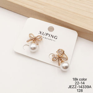 Pendientes de Perlas al por Mayor con Forma de Corazón de Flor de Cobre Chapado en Oro de Joyería <span class=keywords><strong>XUPING</strong></span> - Product Image 5