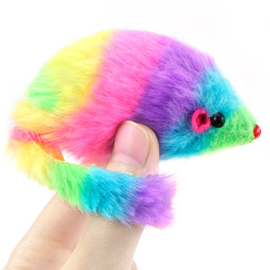 Arco Iris ratón gato juguetes mascota juguete interactivo masticar ejercicio gato juguete ratón - Product Image 1