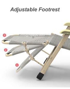 Cama de cadeira portátil dobrável, cama de solteiro portátil para áreas externas acampamento praia lazer - Product Image 6