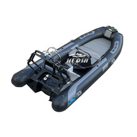 Bateau pneumatique Hedia 4,8 m en Hypalon, coque en aluminium, coque en V profond, pont ouvert Hedia