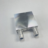 Refroidisseur d'eau liquide en aluminium de haute qualité 40x40mm, Mini bloc de refroidissement argenté, dissipateur thermique pour CPU d'ordinateur 12706 Peltier