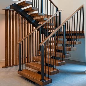 <span class=keywords><strong>Escalier</strong></span> <span class=keywords><strong>en</strong></span> acier avec <span class=keywords><strong>escalier</strong></span> <span class=keywords><strong>en</strong></span> chêne flottant, lumière Led, garde-corps <span class=keywords><strong>en</strong></span> verre trempé transparent, Balustrade <span class=keywords><strong>en</strong></span> acier inoxydable, Balustrade, 2022 - Product Image 1