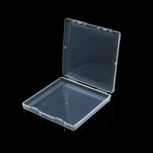 Clear <b>Plastic</b> Jewelry Storage Box 13.5Cm <b>Square</b> Flat PP Packaging <b>Container</b> For Desktop Organizers 1.7Cm Thickness - Product Image 2