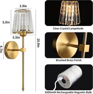 Tsinye Battery Operated <strong>Wall</strong> Sconce <strong>Dimmable</strong> <strong>Wall</strong> <strong>Light</strong> with Remote Control Modern Wireless <strong>Wall</strong> <strong>Light</strong> for Bedroom Living Room - Product Image 2