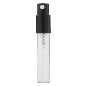 Factory Price 3ml 5ml 10ml 1oz Clear Thin Round Atomizing Spray Fluted Glass Bottles with Plastic Lid for Perfume Sample Tester