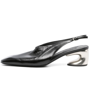Sandales à talons bas personnalisées pour femmes, à bout carré, décontractées, à bride arrière, escarpins plats pour le bureau, chaussures slingback pour femmes - Product Image 3