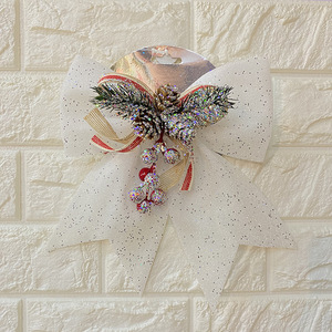 Decoraciones Navideñas de Terciopelo con Purpurina y Conos de Pino, Mariposas Clásicas, Lazos Reutilizables Ecológicos para el Hogar y las Fiestas - Product Image 6