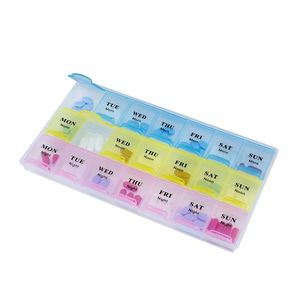 Boîte de rangement pour pilules de voyage de bonne qualité et au design original, 28 compartiments, bon marché, colorée - Product Image 3